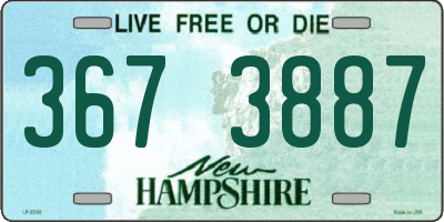 NH license plate 3673887