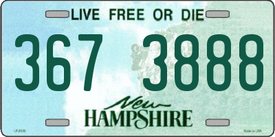 NH license plate 3673888