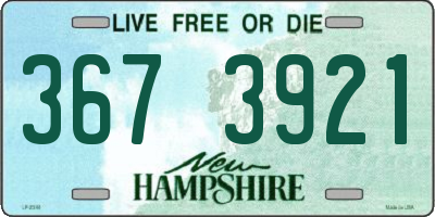 NH license plate 3673921