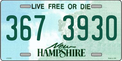 NH license plate 3673930
