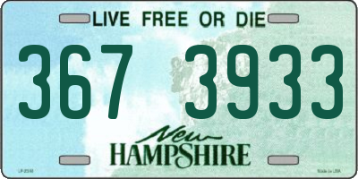 NH license plate 3673933