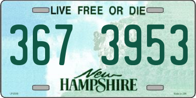 NH license plate 3673953