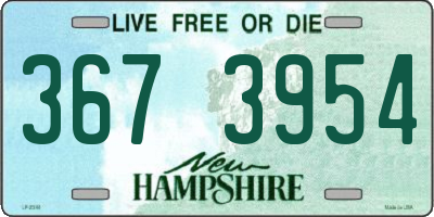 NH license plate 3673954