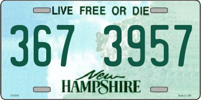 NH license plate 3673957
