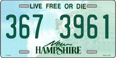 NH license plate 3673961