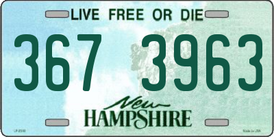 NH license plate 3673963