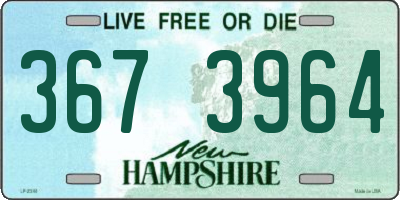 NH license plate 3673964