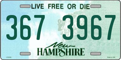 NH license plate 3673967