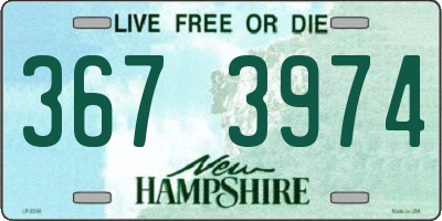 NH license plate 3673974