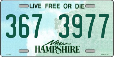 NH license plate 3673977