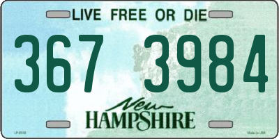 NH license plate 3673984