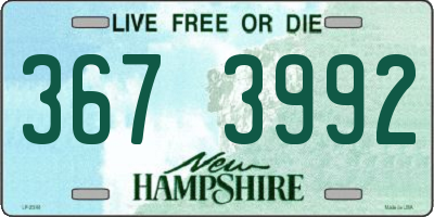 NH license plate 3673992