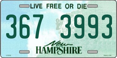NH license plate 3673993