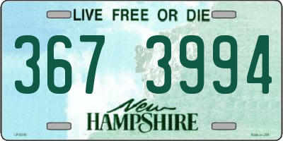 NH license plate 3673994