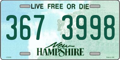 NH license plate 3673998