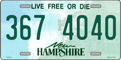 NH license plate 3674040