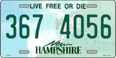 NH license plate 3674056