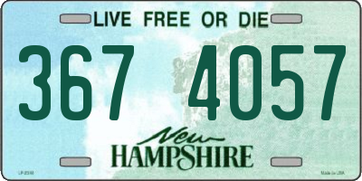 NH license plate 3674057