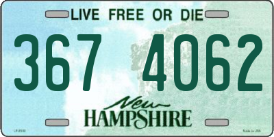 NH license plate 3674062