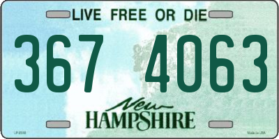 NH license plate 3674063