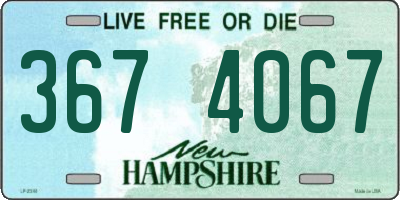 NH license plate 3674067