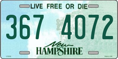 NH license plate 3674072