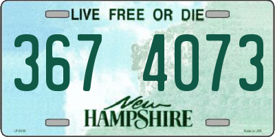 NH license plate 3674073