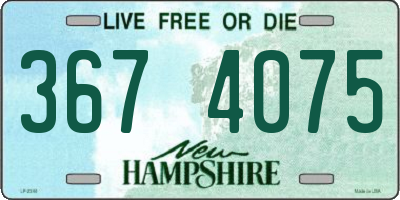 NH license plate 3674075