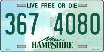 NH license plate 3674080