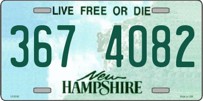 NH license plate 3674082