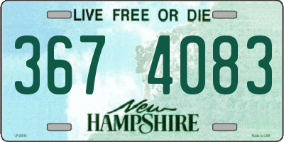 NH license plate 3674083