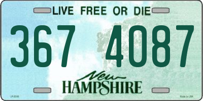 NH license plate 3674087