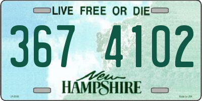 NH license plate 3674102