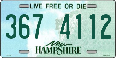 NH license plate 3674112