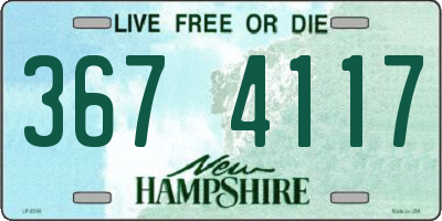 NH license plate 3674117