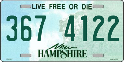 NH license plate 3674122