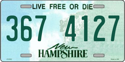 NH license plate 3674127