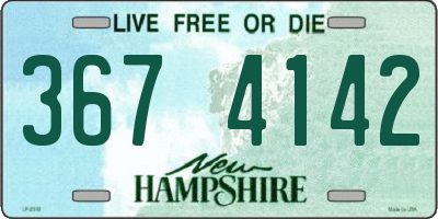 NH license plate 3674142