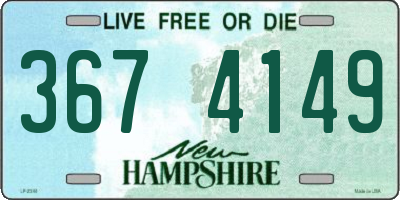 NH license plate 3674149