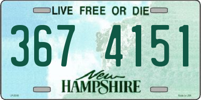 NH license plate 3674151