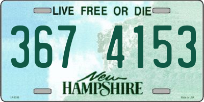 NH license plate 3674153