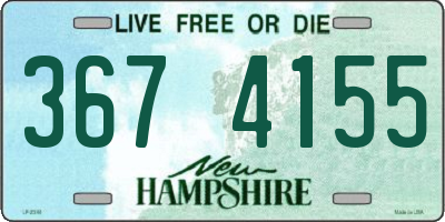 NH license plate 3674155
