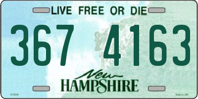 NH license plate 3674163