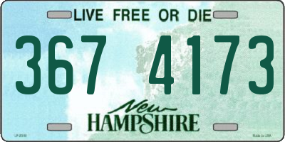 NH license plate 3674173
