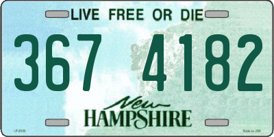 NH license plate 3674182