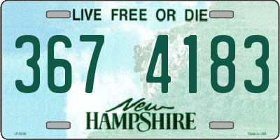 NH license plate 3674183