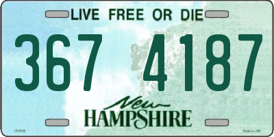 NH license plate 3674187
