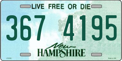 NH license plate 3674195