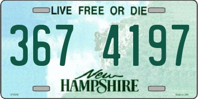 NH license plate 3674197