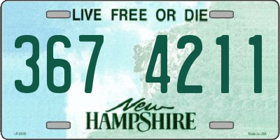 NH license plate 3674211